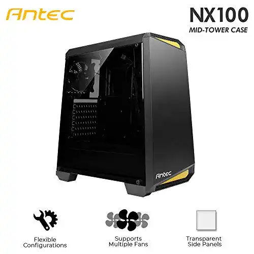 Antec-Gehäuse Antec NX100, Midi Tower Gaming, Seitenfenster