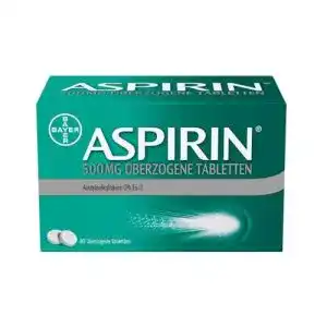 Schmerzmittel Aspirin 500 mg überzogene Tabletten, 80 Stück