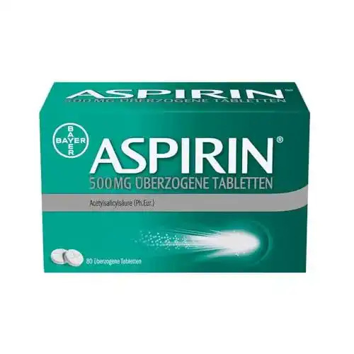 Kopfschmerztabletten Aspirin 500 mg überzogene Tabletten, 80 St.