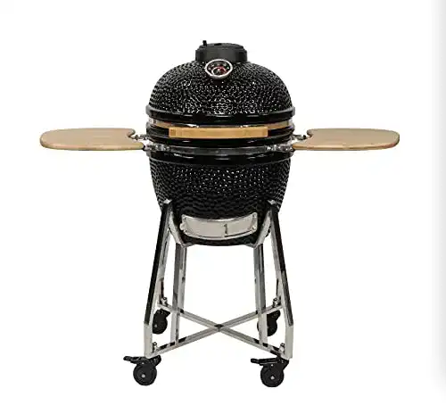 Kamado-Grill Jomo ® KAMADO – Keramik-Holzkohlegrill, 46 cm Schwarz