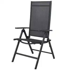 Klappsessel Chicreat Korfu Klappstuhl aus Aluminium, Anthrazit