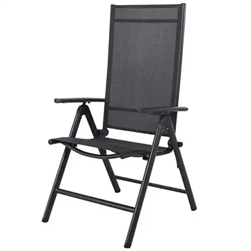 Klappsessel Chicreat Korfu Klappstuhl aus Aluminium, Anthrazit
