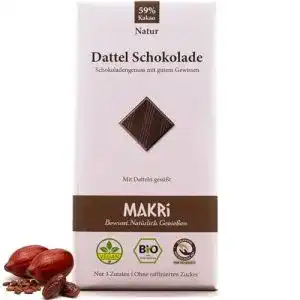 Dunkle Schokolade Makri Dattel Schokolade – Natur 59%, 85g