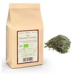 Wakame Kamelur 100g BIO Algen getrocknet, Rohkost Flocken