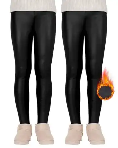 Gefütterte Leggings KEREDA Mädchen Leggings Thermo Gefüttert