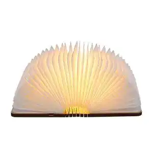 Buchlampe Tomshine Stimmungsbeleuchtung, Warmweiß, Holz