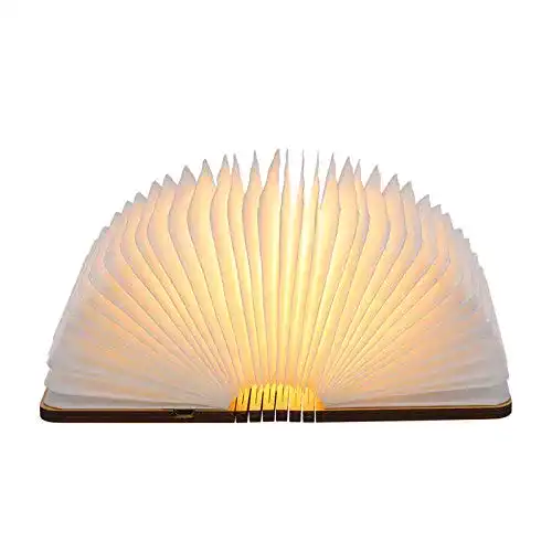 Buchlampe Tomshine Stimmungsbeleuchtung, Warmweiß, Holz