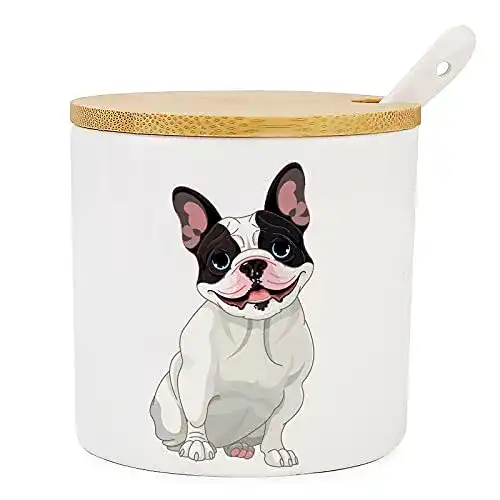 Zuckerdose Chase Chic, Klein Porzellan mit Holzdeckel