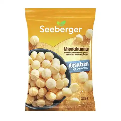 Macadamia-Nüsse Seeberger Macadamias geröstet, gesalzen