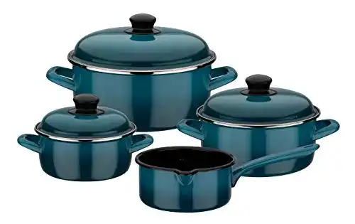 GSW-Töpfe GSW 190107 Kochtopf-Set Blue Shadow 7-tlg