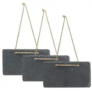 Schiefertafel levandeo 3er Set 17x9cm Kreidetafel Schieferplatte