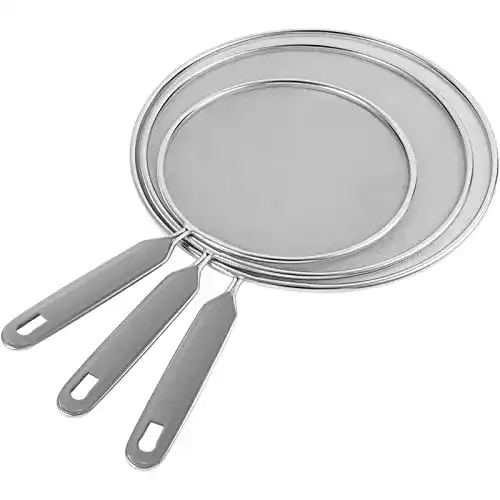 Spritzschutz Pfanne Fostoy Spritzschutz, 3Pcs Multifunktional