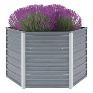 Hochbeet (Metall) vidaXL Hochbeet Verzinkter Stahl 129x129x77cm