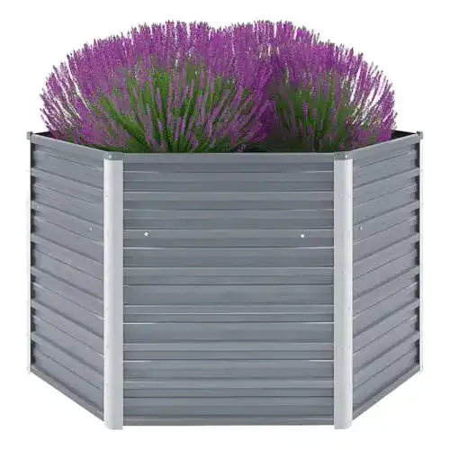 Hochbeet (Metall) vidaXL Hochbeet Verzinkter Stahl 129x129x77cm