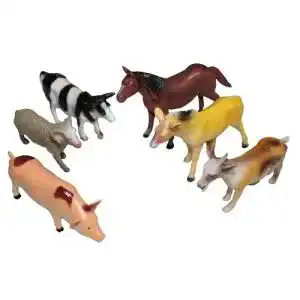 Bauernhoftiere Idena 4329902 Spielfigurenset mit 6 Farmtieren