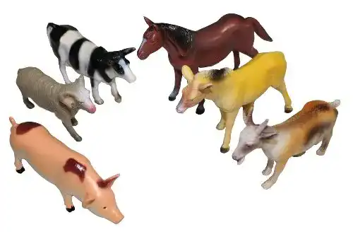 Bauernhoftiere Idena 4329902 Spielfigurenset mit 6 Farmtieren