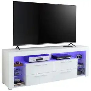 TV-Möbel Stella Trading GOAL TV-Lowboard, LED-Beleuchtung