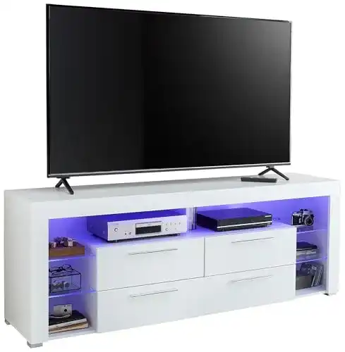 TV-Möbel Stella Trading GOAL TV-Lowboard, LED-Beleuchtung
