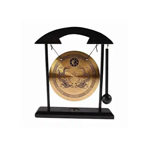 Die beste Gong lachineuse auf Sockel, Schwarz und Gold, 22x20x8cm 2026 Test Bestseller Gong lachineuse auf Sockel, Schwarz und Gold, 22x20x8cm