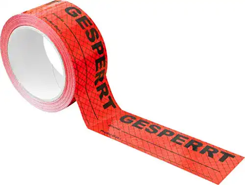 Klebeband gesperrt BJZ PVC letfähig bedruckt, gesperrt Klebeband