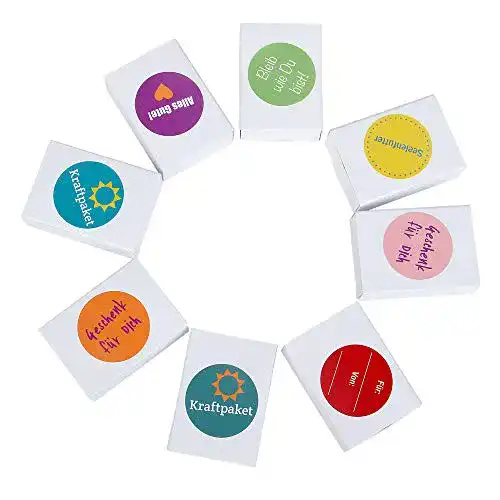 Streichholzschachteln ewtshop ® 24 blanko weiß + 24 Sticker