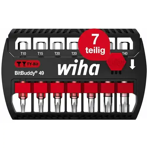 Wiha-Bits Wiha Bit Set BitBuddy 7-tlg. I TY-Bit 49 mm I TORX 1/4″