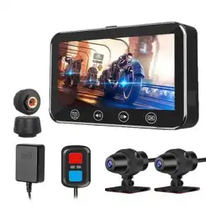 Dashcam Motorrad VSYSTO Motorrad Kamera 1080P Doppellinse