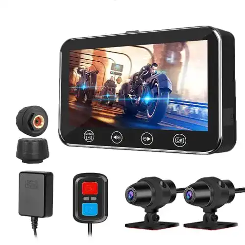 Dashcam Motorrad VSYSTO Motorrad Kamera 1080P Doppellinse