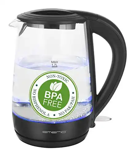 Emerio-Wasserkocher Emerio Glas Wasserkocher 1.7L Volumen