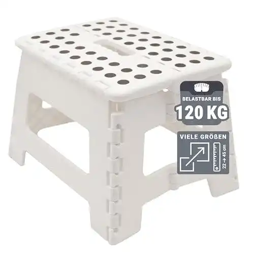 Schemel ZOLLNER Tritthocker, Klapphocker, faltbar, 22 cm hoch