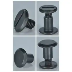 Ziernieten Q Tools Buchschrauben 7mm, 30 Stück, deep-black