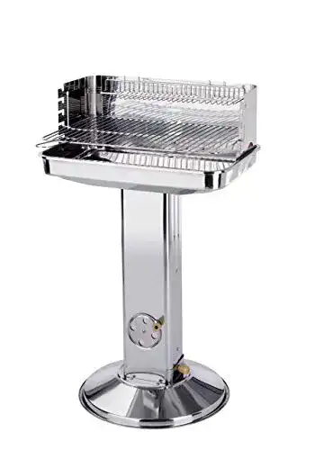 Standgrill ACTIVA Edelstahl Holzkohle Säulengrill “Pisa”