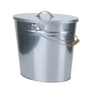 Zinkeimer Kamino-Flam Zink-Ascheeimer mit Deckel