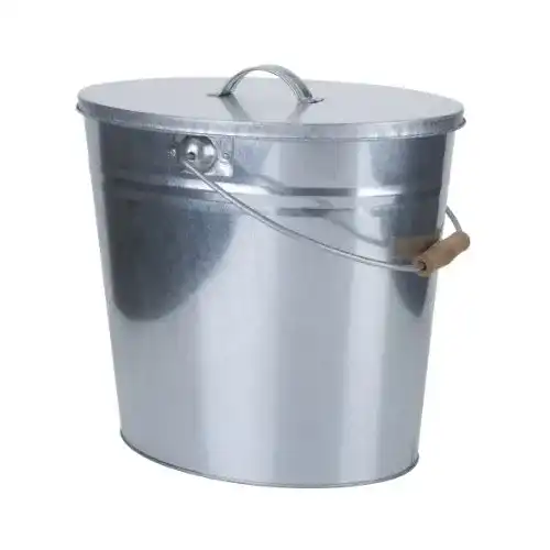 Zinkeimer Kamino-Flam Zink-Ascheeimer mit Deckel