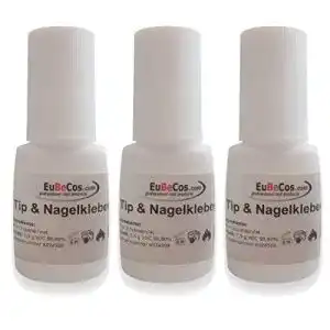 Nagelkleber EuBeCos 3x Sekunden Tip Kleber 7,5g mit Pinsel