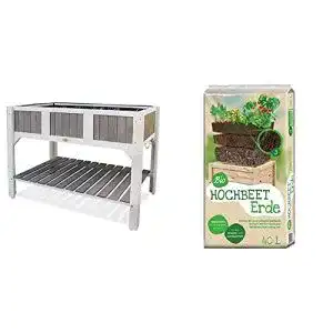 Hochbeet (Balkon) HABAU Klara Hochbeet, weiß/grau 40 Liter