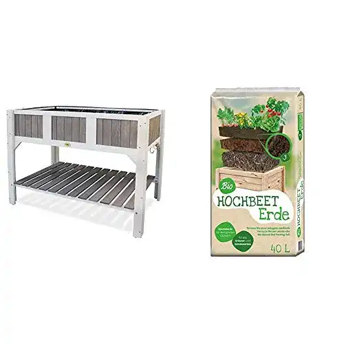 Hochbeet (Balkon) HABAU Klara Hochbeet, weiß/grau 40 Liter