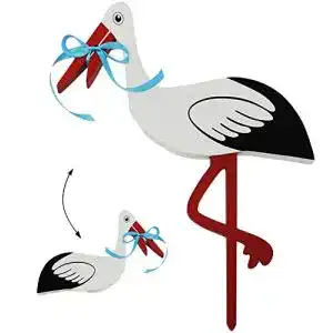 Holzstorch alles-meine.de GmbH XL Storch aus Holz, 55 cm