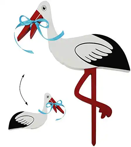 Holzstorch alles-meine.de GmbH XL Storch aus Holz, 55 cm