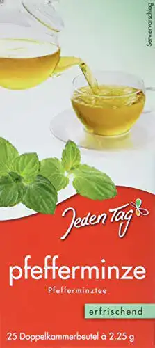 Die beste Pfefferminztee Jeden Tag Kräutertee Pfefferminze, 56.25g 2026 Test Bestseller Pfefferminztee Jeden Tag Kräutertee Pfefferminze, 56.25g