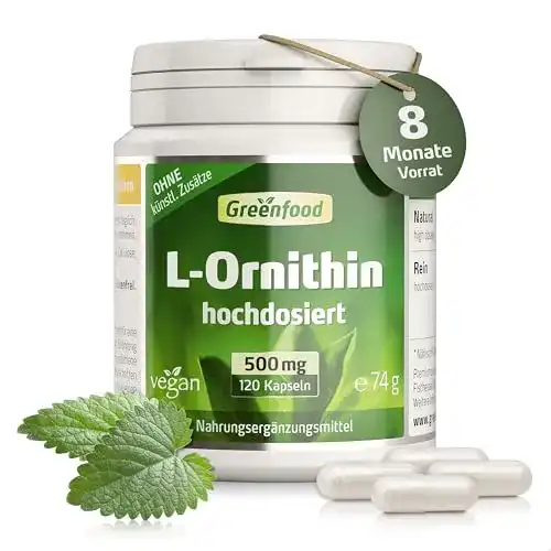 L-Ornithin Greenfood, 500mg, hochdosiert