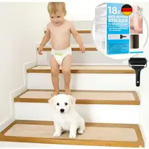 Antirutschstreifen Treppe cocofy, 18x Streifen XXL 75×12 cm