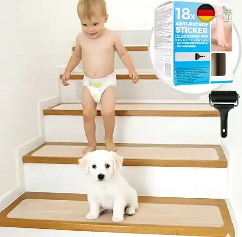 Antirutschstreifen Treppe cocofy, 18x Streifen XXL 75×12 cm