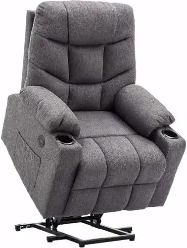 Fernsehsessel elektrisch M MCombo Relaxsessel mit 2 USB, Stoff