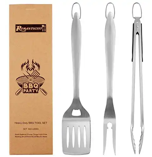 Grillbesteck ROMANTICIST 3PC aus Edelstahl im Geschenkkarton