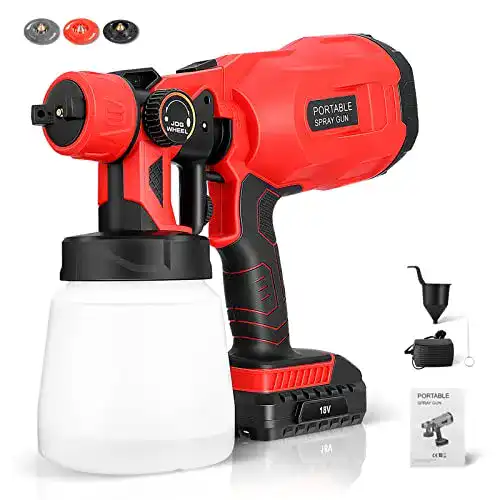 Akku-Farbspritzpistole Vogvigo Elektrisches Farbspritzgerät, 800 ml