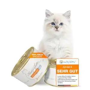 Lucky-Kitty-Katzenfutter Lucky-Kitty Fisch, 4 x 200 Gramm