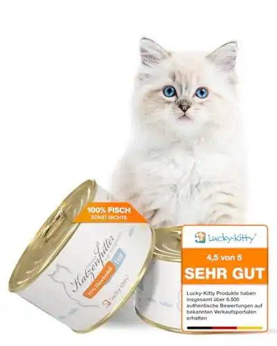 Lucky-Kitty-Katzenfutter Lucky-Kitty Fisch, 4 x 200 Gramm