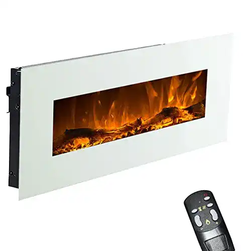 Elektrokamin GLOW FIRE mit Heizung, Wandkamin mit LED