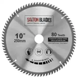 Kreissägeblatt 250×30 Saxton, hartmetallbestückt, 80 Zähne
